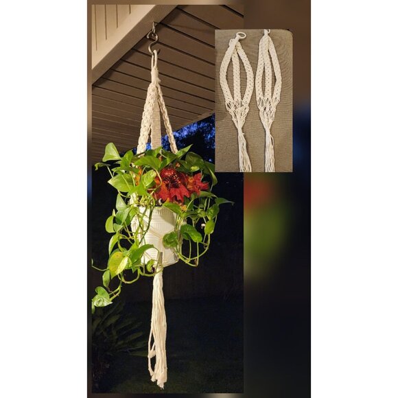 Macrame Plant Hanger Set of 2 - Picture 1 of 3